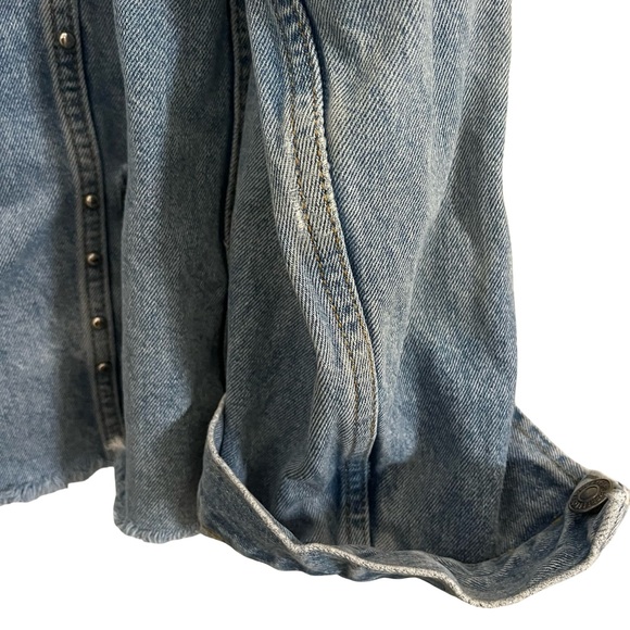 Free People Blue Studded Denim Jacket - Picture 11 of 13